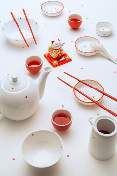 Asian ceramic tea set 