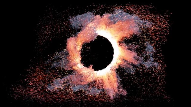 A Fire Ring of hot particles