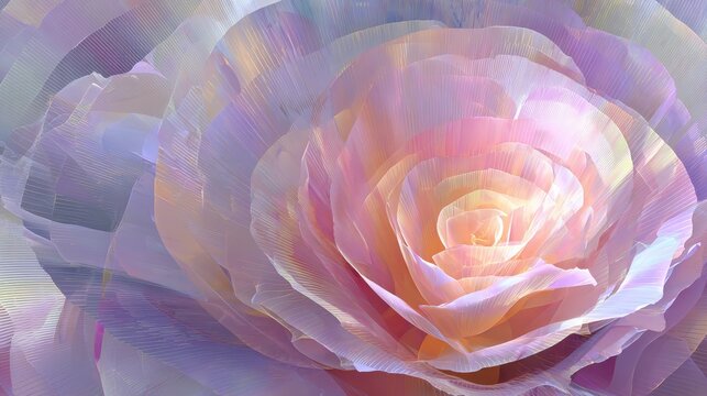 Divine feminine energy represented through flowing curved forms and soft circular geometry