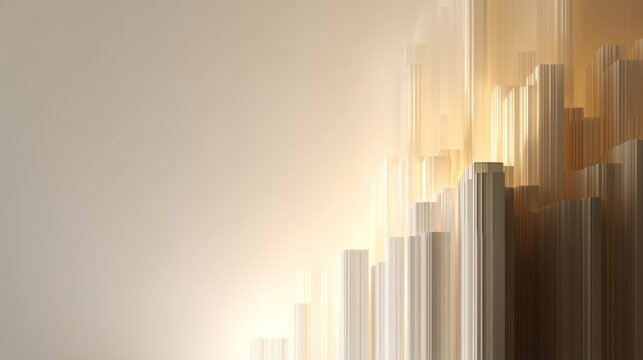 luxury abstract keynote background, vertically oriented book-inspired architectural forms