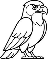 Obraz premium Stylized Eagle Bird Line Art Illustration - Vector Graphic