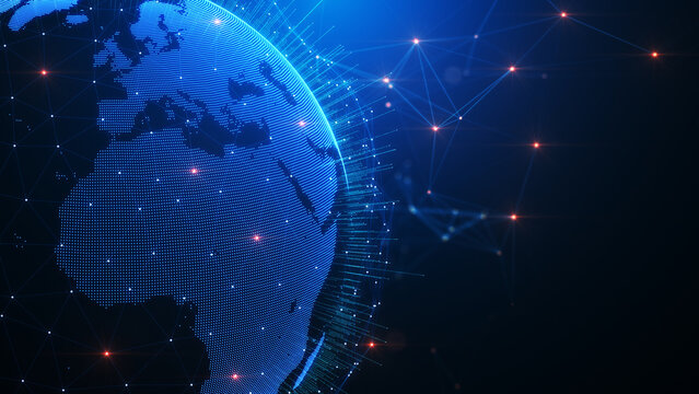 Global network concept background