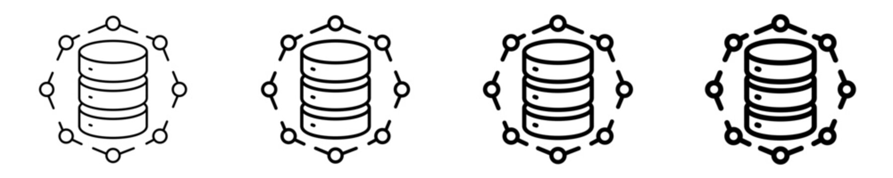 Big Data Icon Set Different Style Collection