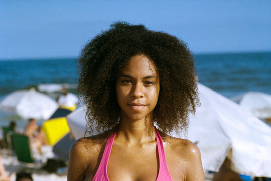 Beach Portrait in Pink