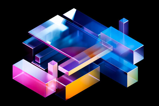 3D acrylic block array 