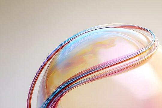 Abstract representation of heat waves flowing around a spherical Earth, smooth curved lines