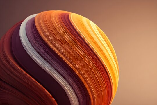 Abstract representation of heat waves flowing around a spherical Earth, smooth curved lines
