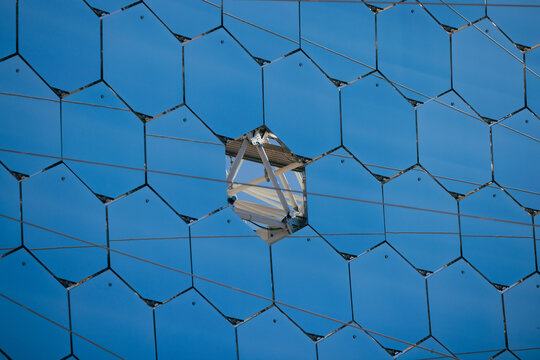 Segmented telescope mirror detail at Roque de los Muchachos