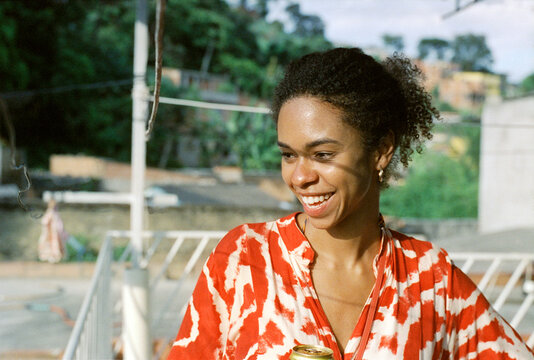 Rooftop Drink Portrait