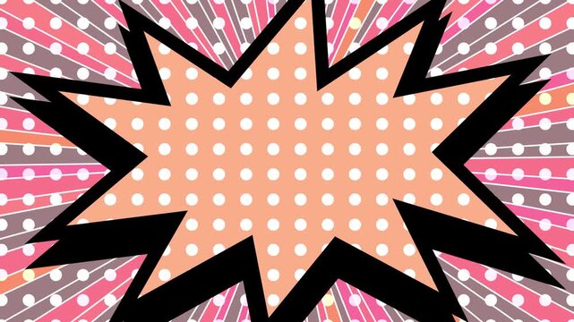 Comic Book Style Explosion Speech Bubble 4K