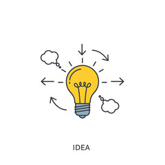 Light Bulb Idea Concept: Innovation, Creativity, Brainstorming, Solution © ismatul