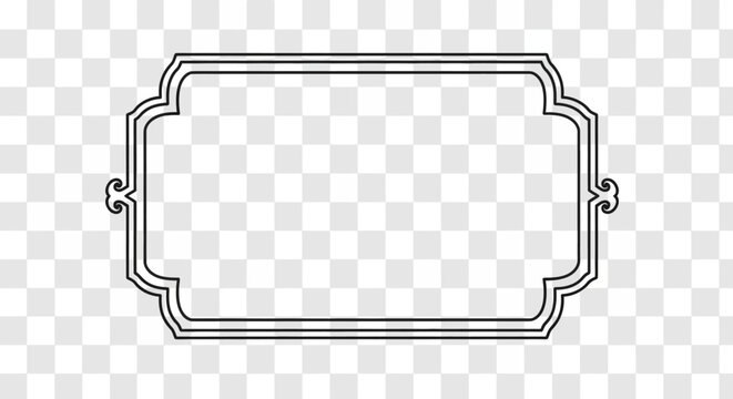 Ornate Decorative Frame Border - Classic Design with Elegant Curves