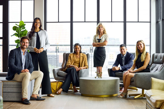 Corporate portrait of business team