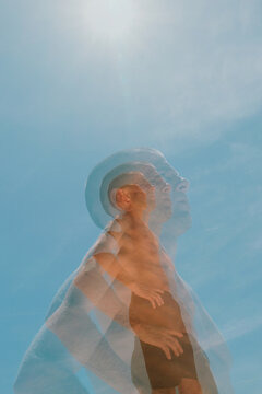 Multiple Exposure Mood Concept Portrait
