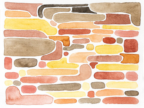 Abstract Watercolor Art Stone Patterns on Paper