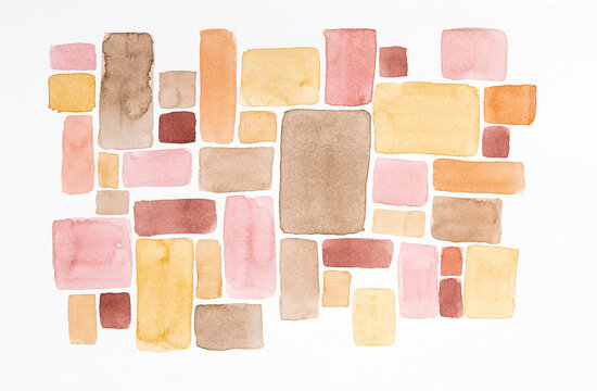 Watercolor abstract pattern in earth tones