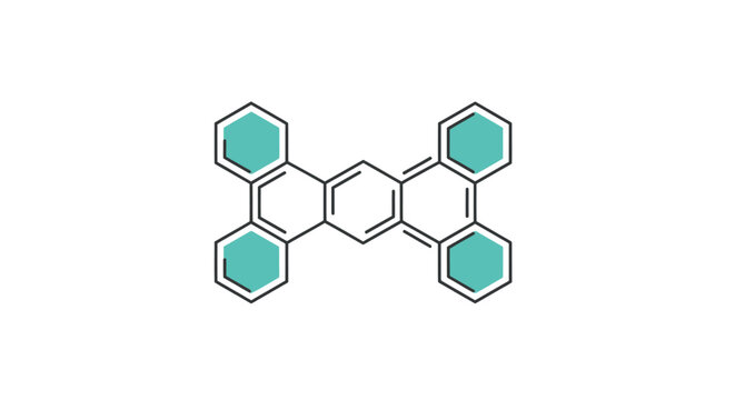 Molecular structure of benzene.
