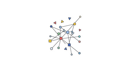 Obraz premium Network Connection Web Graph.