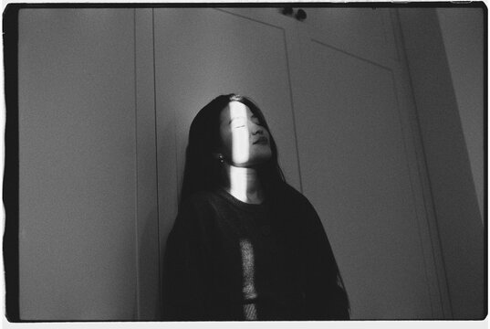 Portrait of Woman with Light and Shadow