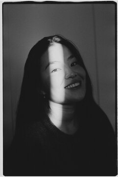 Portrait of Woman with Light and Shadow