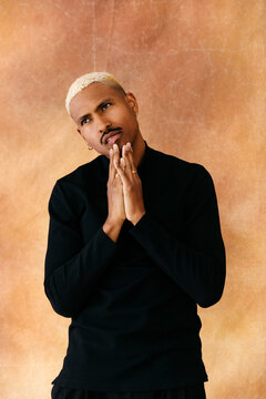 Man with folded hands