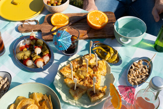 Tapas Picnic Table Food