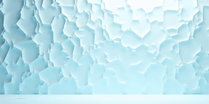 Abstract blue winter background with a crumpled paper texture and a cold grunge ice pattern design