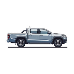 Fototapeta premium modern blue pickup truck illustration
