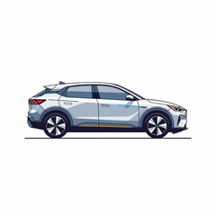 Obraz premium modern electric car side view