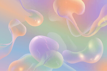 glowing jellyfish swimming in blue underwater ocean light with bubbles and soft bokeh glow background © tuha32