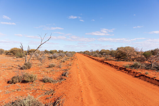 Red dirt outback road. Northern South Australia.