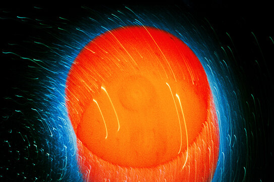 Abstract motion blur with light streaks