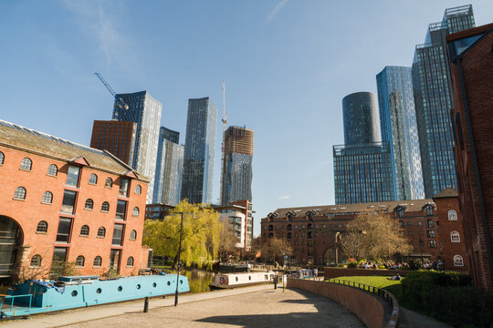 Manchester Cityscape In Castlefield Area