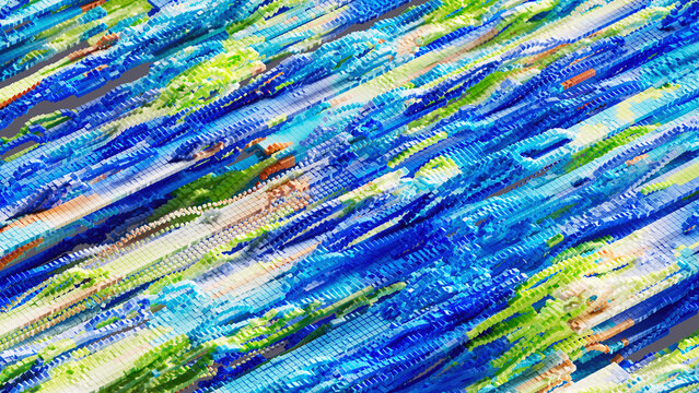 Abstract flowing cubes representing data and cloud technology