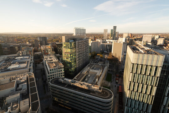 Architecture of a Manchester In Sunset Light