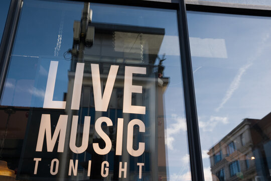 Local Venue Sign Live Music Tonight