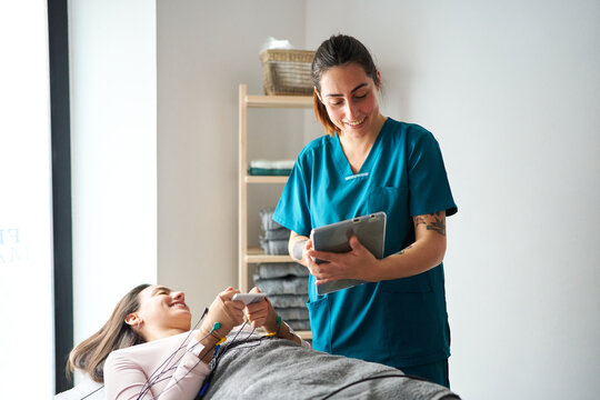 Patient receiving neurostimulation therapy