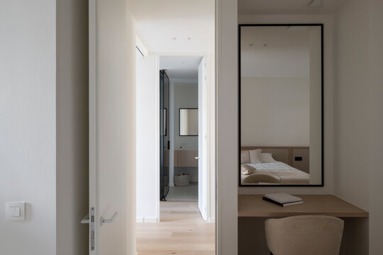 hallway and bedroom