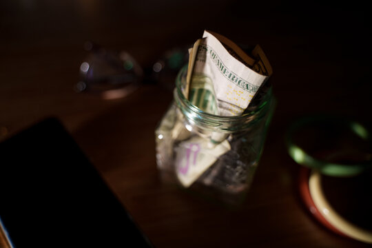Money Stored in a Jar