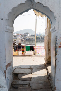Pushkar Archway Lake View