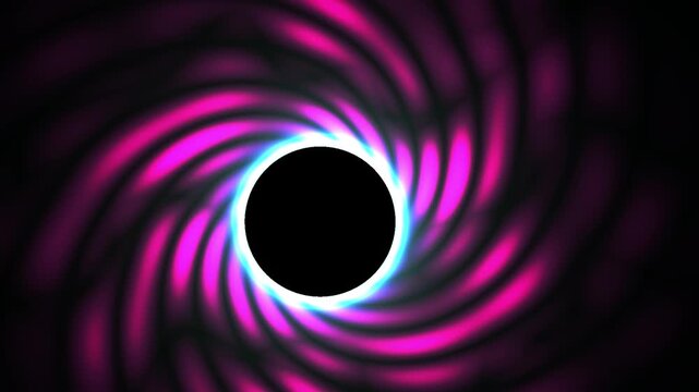 Abstract swirling vortex with vibrant magenta and blue color palette