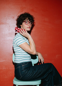 woman talking on the phone