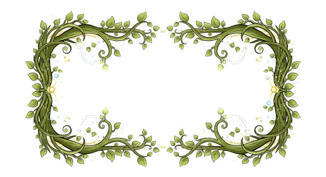 Enchanted Nature Frame with Leaves and Twigs