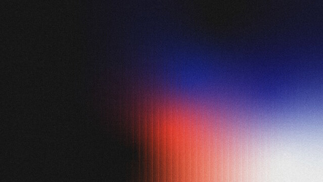 Grainy vertical abstract gradient background with red, deep blue, black, and white textured grain effect, subtle vertical groove streaks, large blank copy space on the left side.