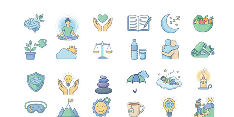 Fototapeta premium set of colorful vector icons
