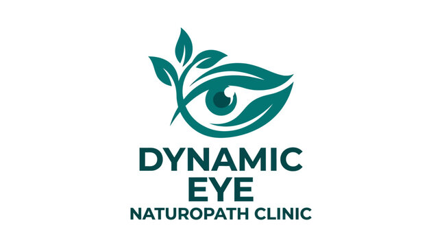 Green leaf eye logo for naturopath clinic
