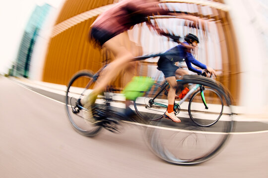 Cyclists on the move