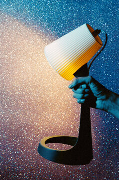 Glowing Lamp in Hand