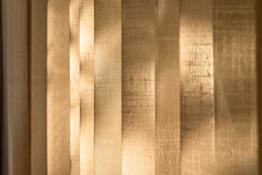 Sunlight Through Sheer Linen Curtains