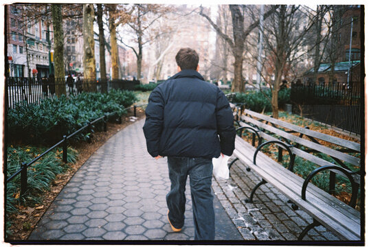 Park Pedestrian Walking Film NY